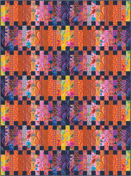 PRE - Order Kaffe Fassett - Zippers Quilt Kit - Warm February 2025 - Modern Fabric Shoppe