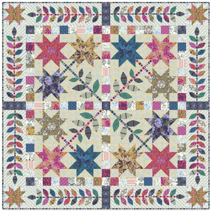 PRE - Order Kathy Doughty - Star Flowers Quilt Kit featuring Wandering Eye - March 2025 - Modern Fabric Shoppe