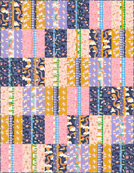 PRE-Order Kimberly Kight- Echo Lake Quilt Kit featuring Sticker Book- June 2027 - Modern Fabric Shoppe