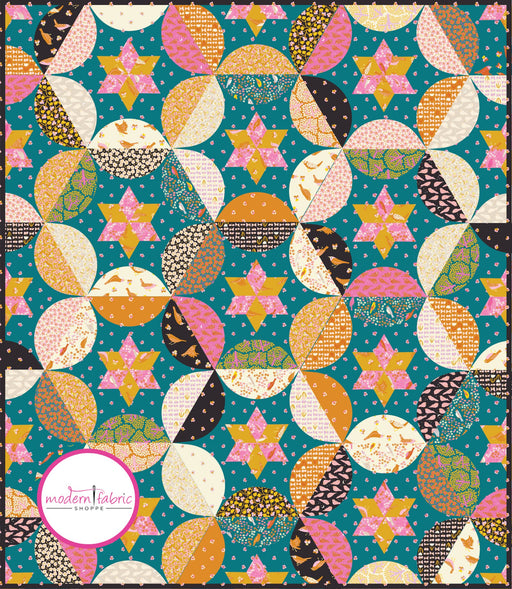 PRE-ORDER Kimberly Kight- Helix Nebula Quilt Kit featuring Bird is the Word- December 2024 - Modern Fabric Shoppe