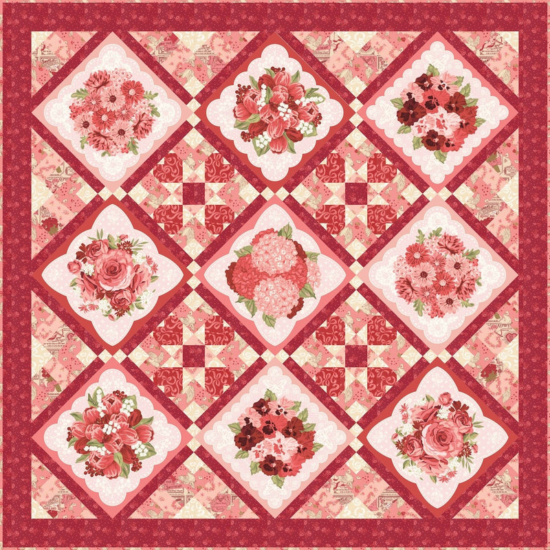 PRE - ORDER Love Affair Quilt Kit featuring Je T'aime by Stacy Iest Hsu - September 2026 - Modern Fabric Shoppe