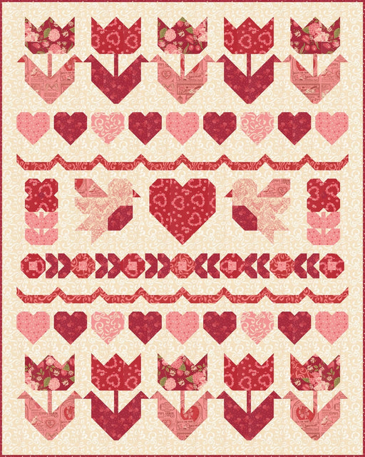 PRE - ORDER Love Garden Quilt Kit featuring Je T'aime by Stacy Iest Hsu - September 2026 - Modern Fabric Shoppe