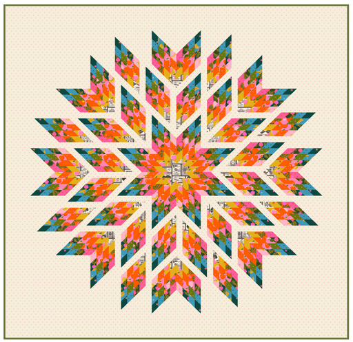 PRE-Order Melody Miller- Cosmic Feathers Quilt Kit featuring Sparkle Shopper- March 2027 - Modern Fabric Shoppe