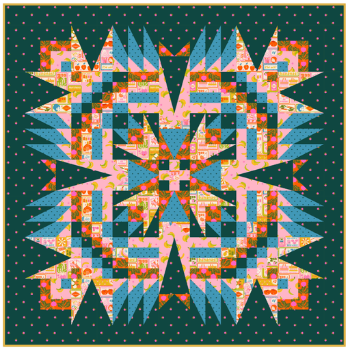 PRE-Order Melody Miller- Radical- Dark Quilt Kit featuring Sparkle Shopper- March 2027 - Modern Fabric Shoppe
