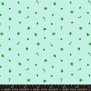 PRE - ORDER Merry Happy by Kimberly Kight - Christmas Confetti RS3103 18 - Mint - Half Yard - May 2026 - Modern Fabric Shoppe