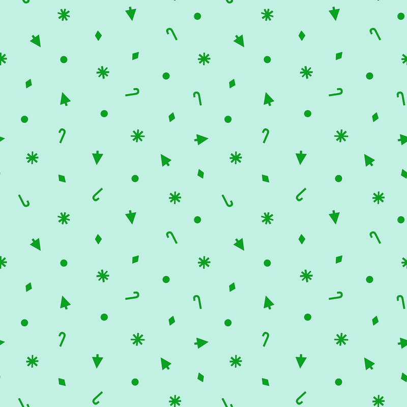 PRE - ORDER Merry Happy by Kimberly Kight - Christmas Confetti RS3103 18 - Mint - Half Yard - May 2026 - Modern Fabric Shoppe