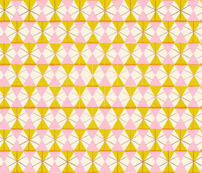 PRE - ORDER Merry Happy by Kimberly Kight - Happy Hexie RS3102 11M - Golden Hour - Half Yard - May 2026 - Modern Fabric Shoppe