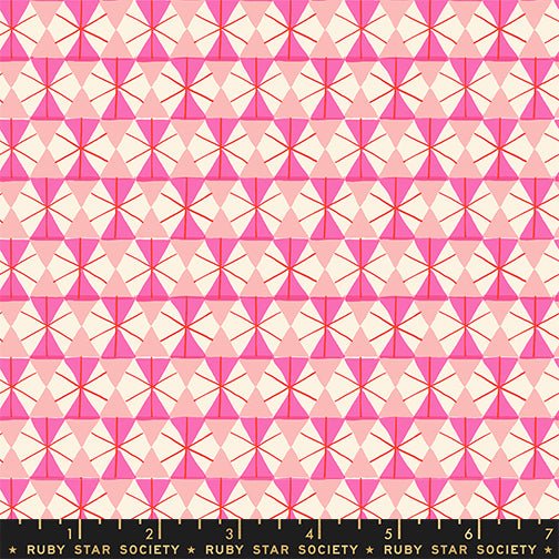 PRE - ORDER Merry Happy by Kimberly Kight - Happy Hexie RS3102 13 - Lipstick - Half Yard - May 2026 - Modern Fabric Shoppe