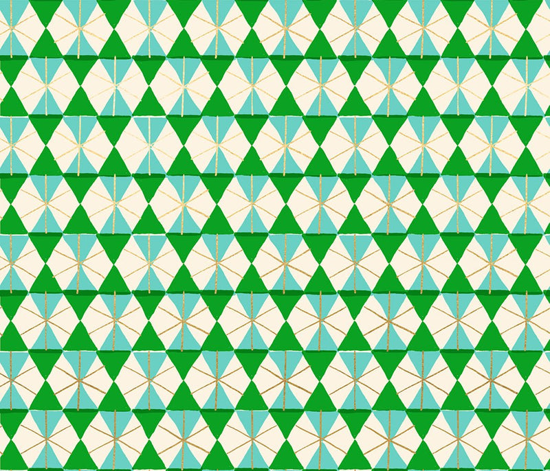 PRE - ORDER Merry Happy by Kimberly Kight - Happy Hexie RS3102 16M - Verdant - Half Yard - May 2026 - Modern Fabric Shoppe