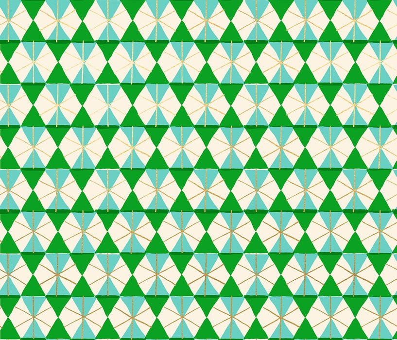 PRE - ORDER Merry Happy by Kimberly Kight - Happy Hexie RS3102 16M - Verdant - Half Yard - May 2026 - Modern Fabric Shoppe