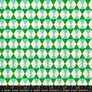 PRE - ORDER Merry Happy by Kimberly Kight - Happy Hexie RS3102 16M - Verdant - Half Yard - May 2026 - Modern Fabric Shoppe