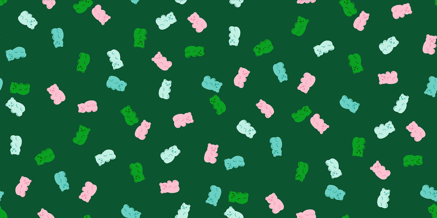 PRE - ORDER Merry Happy by Kimberly Kight - Merry Gummies RS3104 14 - Jade - Half Yard - May 2026 - Modern Fabric Shoppe