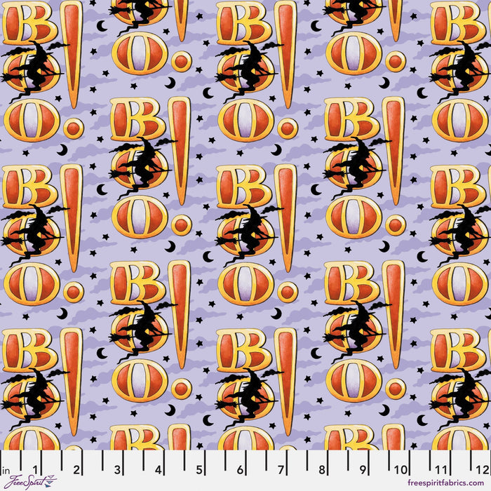 PRE - Order Moonlit Mischief by Mary Engelbreit - Boo! PWMY044.LILAC - Half Yard May 2026 - Modern Fabric Shoppe