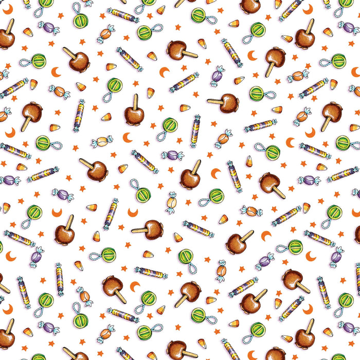 PRE - Order Moonlit Mischief by Mary Engelbreit - Halloween Sweets PWMY047.WHITE - Half Yard May 2026 - Modern Fabric Shoppe
