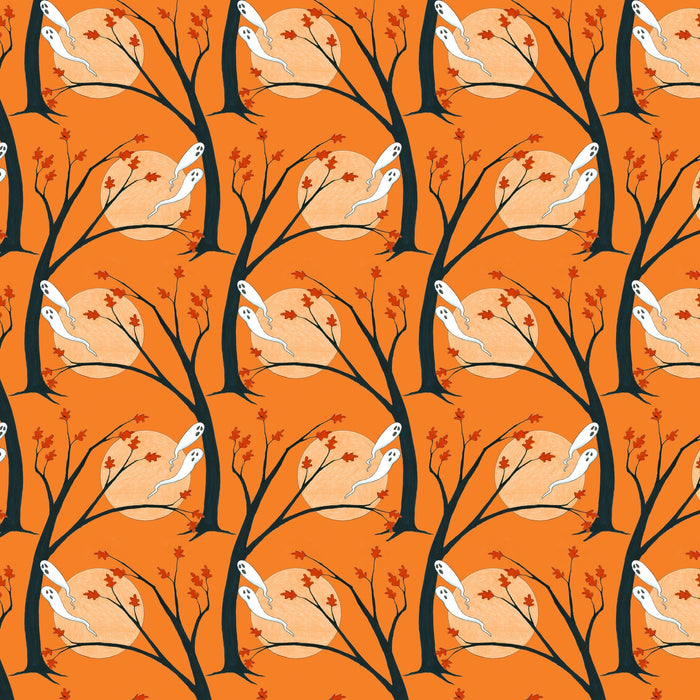 PRE - Order Moonlit Mischief by Mary Engelbreit - Haunted Hallows PWMY046.ORANGE - Half Yard May 2026 - Modern Fabric Shoppe