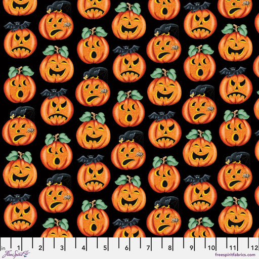 PRE - Order Moonlit Mischief by Mary Engelbreit - Jack - O - Lanterns PWMY050.BLACK - Half Yard May 2026 - Modern Fabric Shoppe