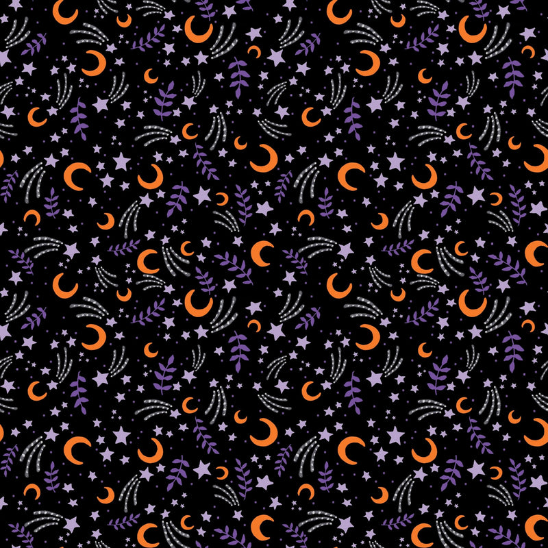PRE - Order Moonlit Mischief by Mary Engelbreit - October Sky PWMY051.BLACK - Half Yard May 2026 - Modern Fabric Shoppe