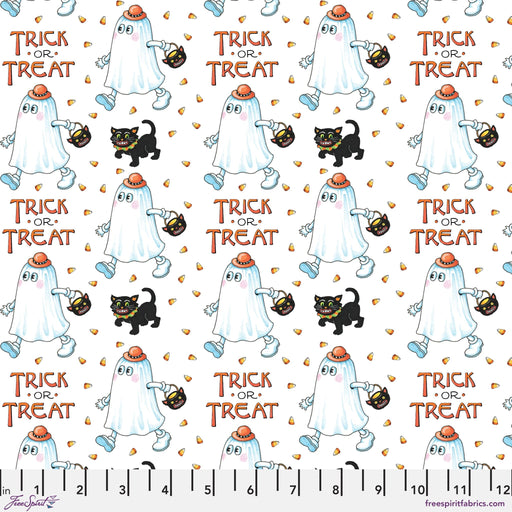 PRE - Order Moonlit Mischief by Mary Engelbreit - Trick - Or - Treat PWMY054.WHITE - Half Yard May 2026 - Modern Fabric Shoppe