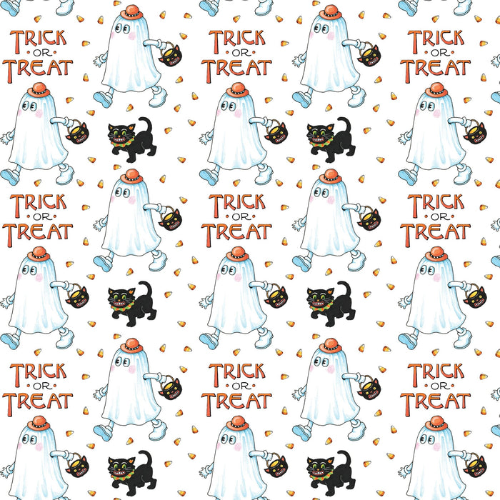 PRE - Order Moonlit Mischief by Mary Engelbreit - Trick - Or - Treat PWMY054.WHITE - Half Yard May 2026 - Modern Fabric Shoppe