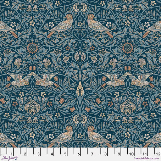 PRE - Order Morris & Company - Emery Walker's House - Bird PWWM097.WEBBSBLUE - Half Yard - Modern Fabric Shoppe