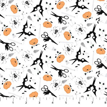 PRE - Order Mr. Bone Sews by Kimberlee Deers Moore - Notions 910779 - 10 White - Half Yard - May 2025 - Modern Fabric Shoppe