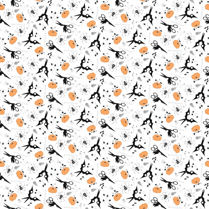 PRE - Order Mr. Bone Sews by Kimberlee Deers Moore - Notions 910779 - 10 White - Half Yard - May 2025 - Modern Fabric Shoppe