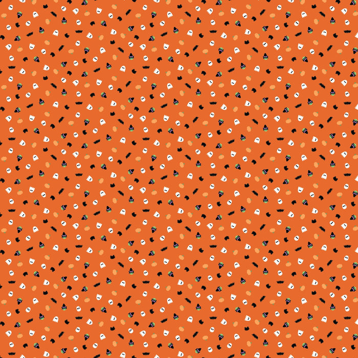 PRE - Order Mr. Bone Sews by Kimberlee Deers Moore - Sprinkles 91076 - 56 Orange - Half Yard - May 2025 - Modern Fabric Shoppe