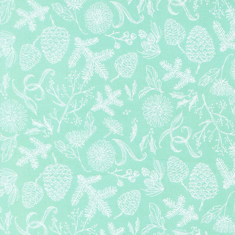 PRE-ORDER Mum's Christmas by Robin Pickens- Aqua 48824 12 - Half Yard- May 2027 - Modern Fabric Shoppe