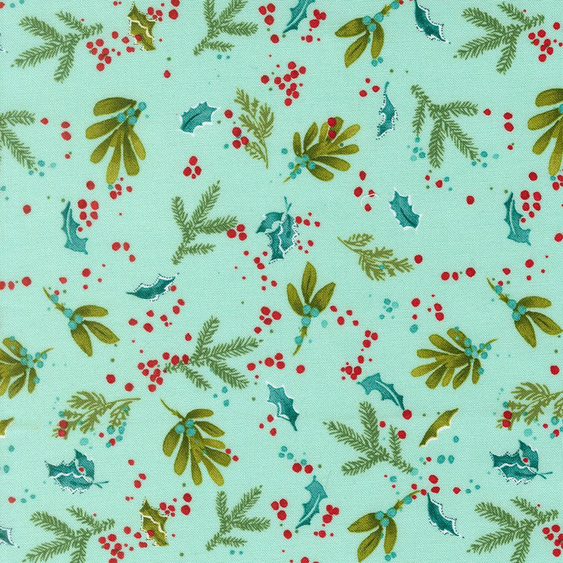 PRE-ORDER Mum's Christmas by Robin Pickens- Aqua 48825 12 - Half Yard- May 2027 - Modern Fabric Shoppe