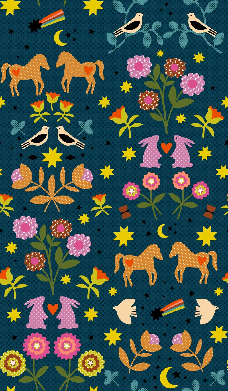 PRE - Order Mystic Fable by Alexia Marcella Abegg - RS 4144 16 Soft Black - Half Yard - March 2026 - Modern Fabric Shoppe