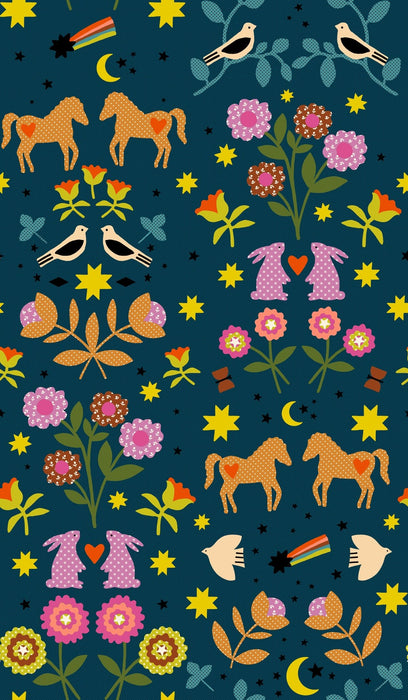 PRE - Order Mystic Fable by Alexia Marcella Abegg - RS 4144 16 Soft Black - Half Yard - March 2026 - Modern Fabric Shoppe