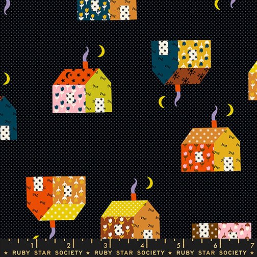 PRE - Order Mystic Fable by Alexia Marcella Abegg - RS 4146 14 Soft Black - Half Yard - March 2026 - Modern Fabric Shoppe