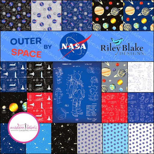 PRE-ORDER- NASA Outer Space by Riley Blake- Half Yard Bundle- November 2024 - Modern Fabric Shoppe