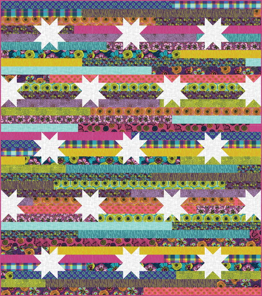 PRE - Order Natalie Barnes - Jelly Stars Quilt Kit featuring Winding Road - March 2026 - Modern Fabric Shoppe