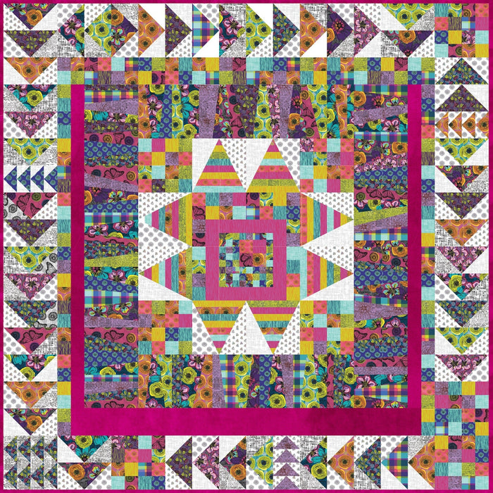 PRE - Order Natalie Barnes - Modern Medallion Quilt Kit featuring Winding Road - March 2026 - Modern Fabric Shoppe