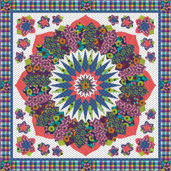 PRE - Order Natalie Barnes - Ramblin' Rose Quilt Kit featuring Winding Road - March 2026 - Modern Fabric Shoppe