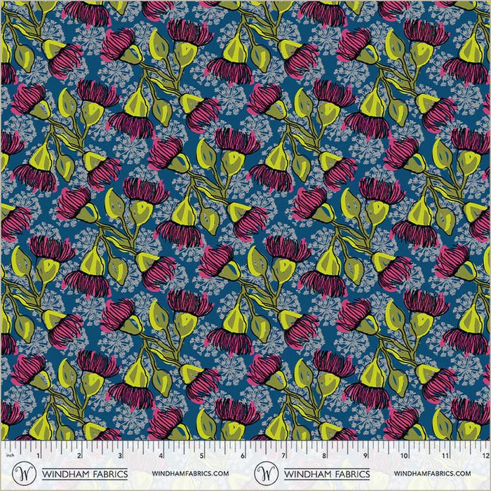 PRE - Order Natalie Barnes - Winding Road - Eucalyptus 55012 - 2 Teal - Half Yard - March 2026 - Modern Fabric Shoppe
