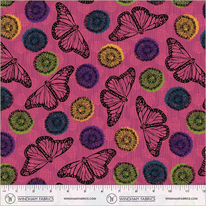 PRE - Order Natalie Barnes - Winding Road - Flight 55010 - 6 Magenta - Half Yard - March 2026 - Modern Fabric Shoppe