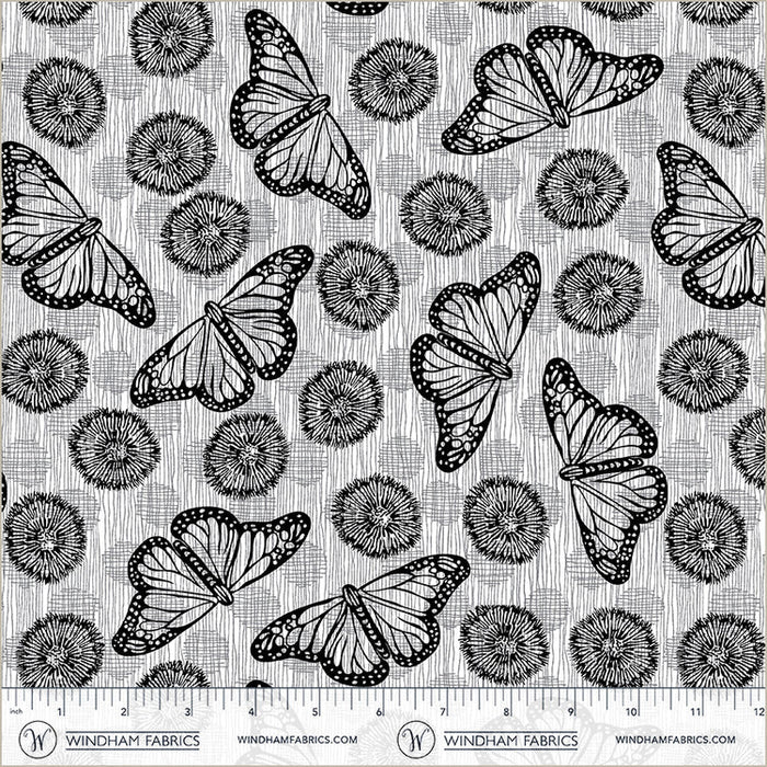 PRE - Order Natalie Barnes - Winding Road - Flight 55010 - 7 Black/White - Half Yard - March 2026 - Modern Fabric Shoppe