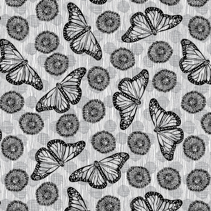 PRE - Order Natalie Barnes - Winding Road - Flight 55010 - 7 Black/White - Half Yard - March 2026 - Modern Fabric Shoppe