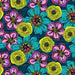PRE - Order Natalie Barnes - Winding Road - Flower Fields 55006 - 2 Teal - Half Yard - March 2026 - Modern Fabric Shoppe