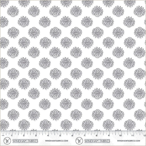 PRE - Order Natalie Barnes - Winding Road - Lotus 55015 - 11 White/Grey - Half Yard - March 2026 - Modern Fabric Shoppe