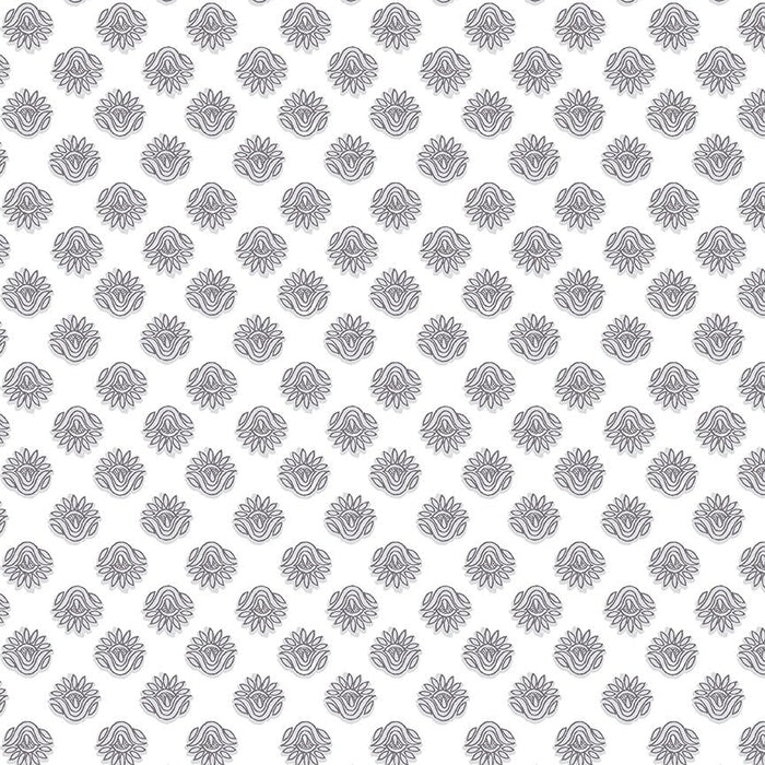 PRE - Order Natalie Barnes - Winding Road - Lotus 55015 - 11 White/Grey - Half Yard - March 2026 - Modern Fabric Shoppe