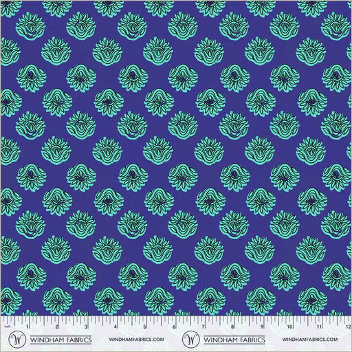 PRE - Order Natalie Barnes - Winding Road - Lotus 55015 - 12 Blue - Half Yard - March 2026 - Modern Fabric Shoppe