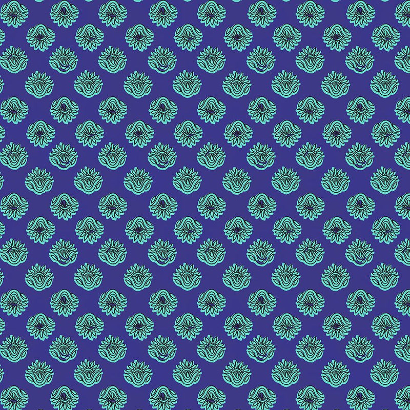 PRE - Order Natalie Barnes - Winding Road - Lotus 55015 - 12 Blue - Half Yard - March 2026 - Modern Fabric Shoppe