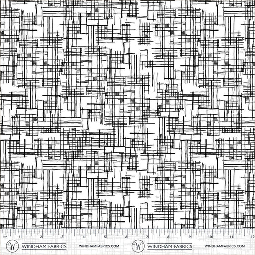 PRE - Order Natalie Barnes - Winding Road - Map 55014 - 7 White/Black - Half Yard - March 2026 - Modern Fabric Shoppe