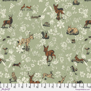 PRE - Order Nathalie Lete - Last Fall in Japan - Bambi and Flowers PWNL060.MINT - Half Yard - September 2026 - Modern Fabric Shoppe