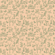 PRE - Order Nathalie Lete - Last Fall in Japan - Bambi PWNL061.CORAL - Half Yard - September 2026 - Modern Fabric Shoppe