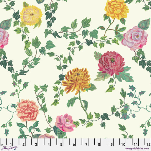 PRE - Order Nathalie Lete - Last Fall in Japan - Ivy and Flowers PWNL064.CREME - Half Yard - September 2026 - Modern Fabric Shoppe