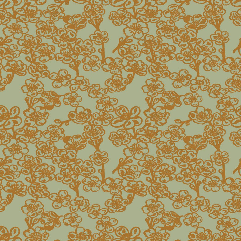 PRE - Order Nathalie Lete - Last Fall in Japan - Prunus PWNL068.MINT Half Yard - September 2026 - Modern Fabric Shoppe